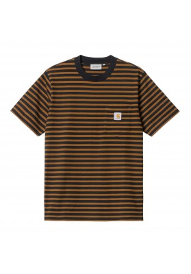 CARHARTT WIP SEIDLER POCKET T-SHIRT BROWN/BLACK