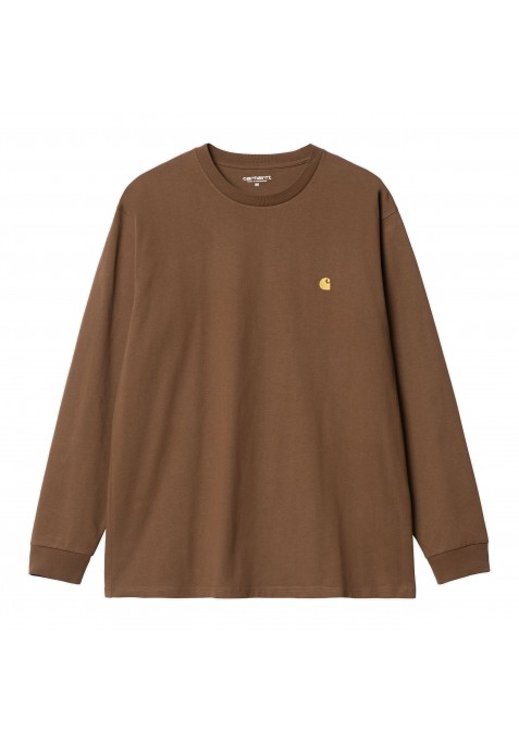 CARHARTT WIP L/S CHASE T-SHIRT TAMARIND/GOLD