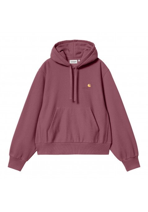 CARHARTT WIP W' Hooded American Script Sweat Dusty Fuchsia