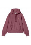 CARHARTT WIP W' Hooded American Script Sweat Dusty Fuchsia