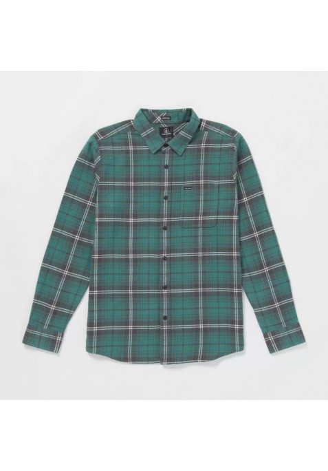 VOLCOM Caden Plaid LS Sea Green