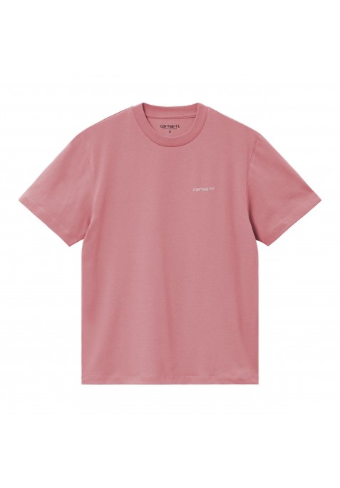 CARHARTT WIP W' SCRIPT EMBROIDERY T-SHIRT DUSTY ROSE