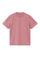 CARHARTT WIP W' SCRIPT EMBROIDERY T-SHIRT DUSTY ROSE